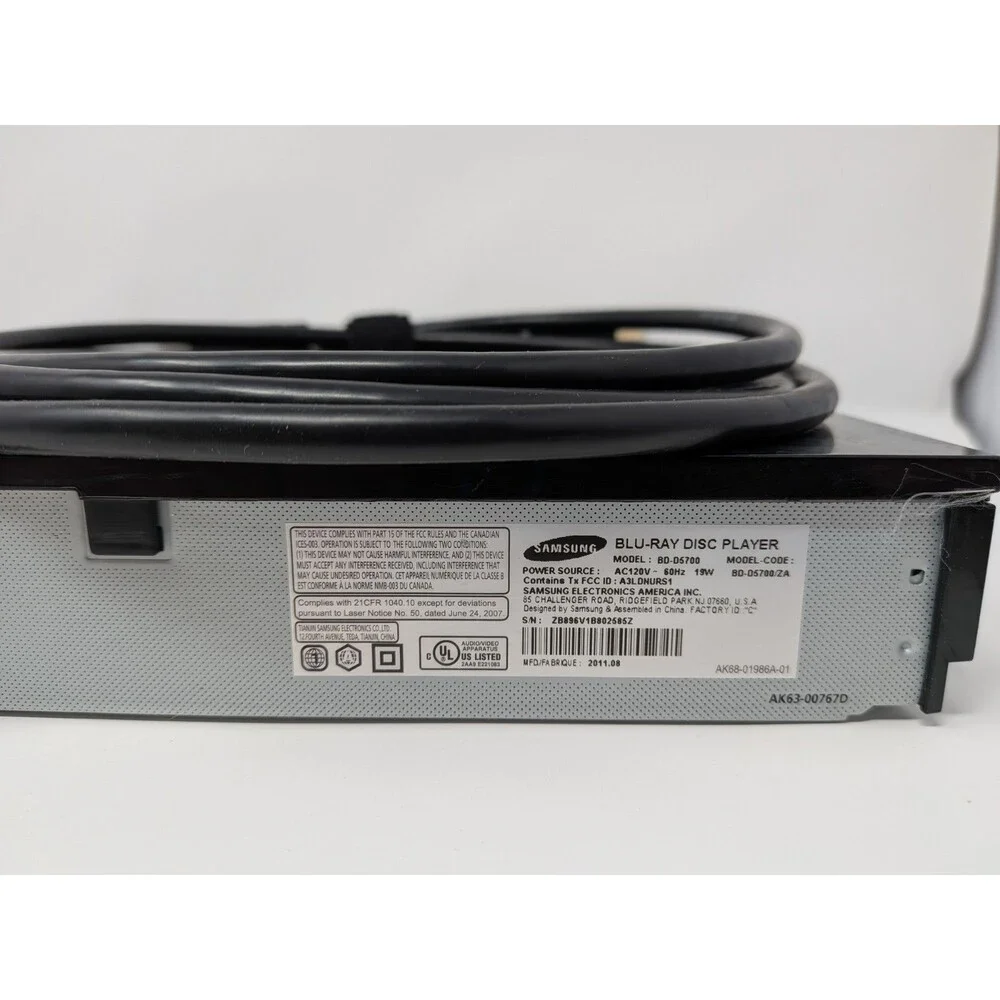 Samsung BD-D5700 Smart Blu-ray DVD Player WiFi HDMI 1080p Tested - No Remote